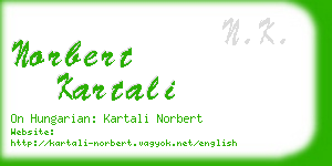 norbert kartali business card